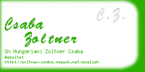 csaba zoltner business card